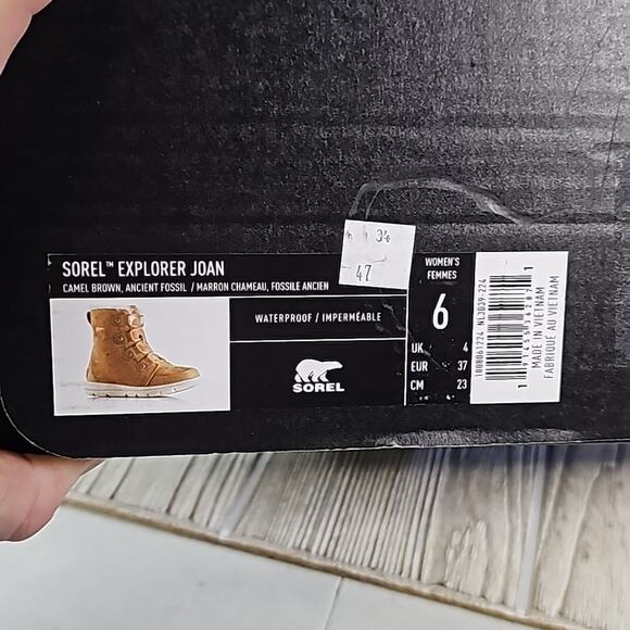 Sorel Explorer Joan Lace Up Waterproof Suede Boots Womens Size 6 NEW - Picture 14 of 14